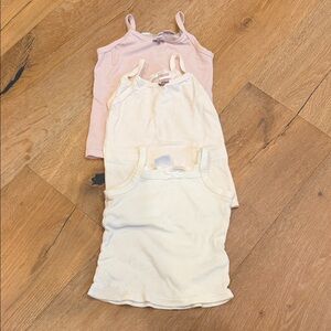 Zara Pink and Cream Tank Tops